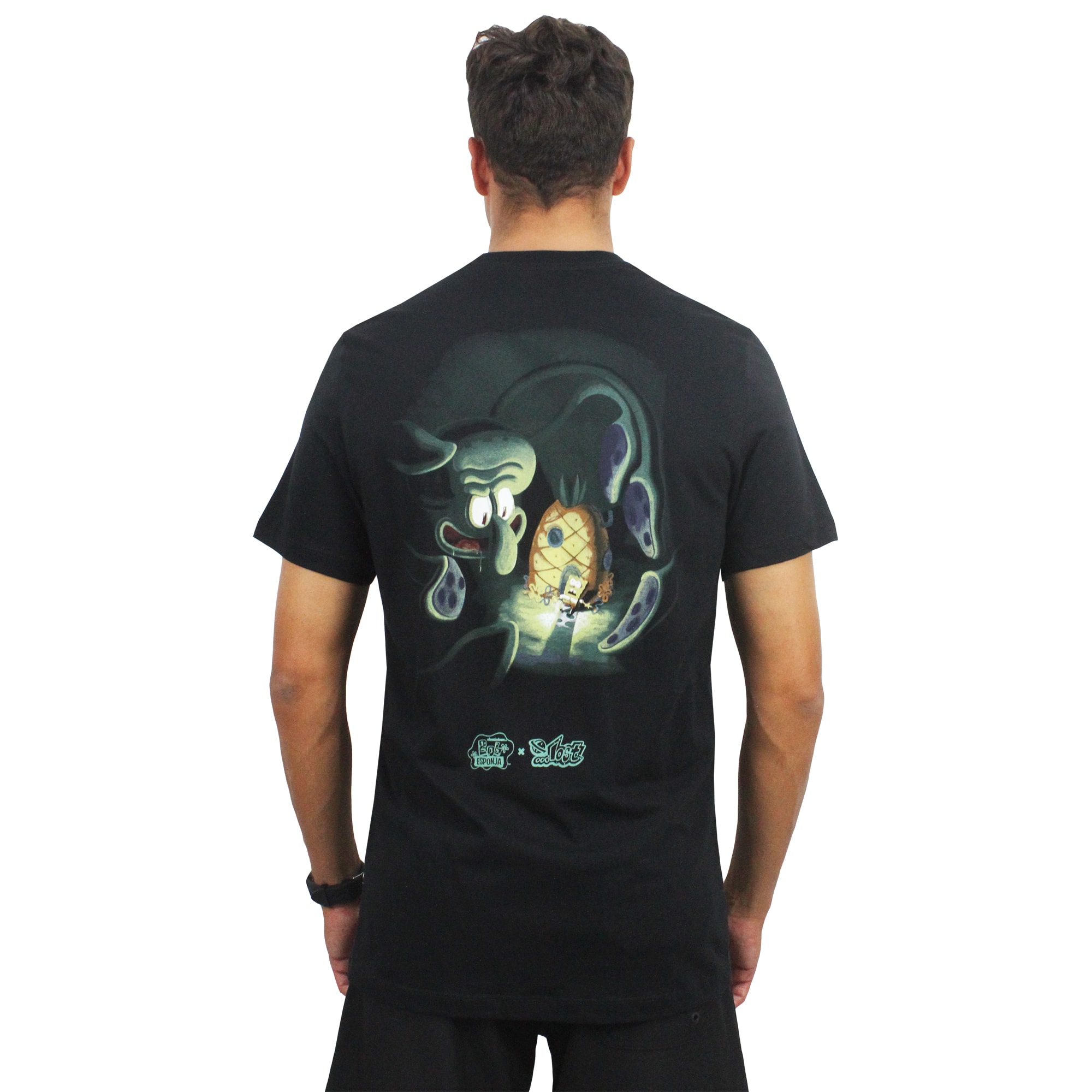 Camiseta Lost x Bob Esponja Crazy Gang Black