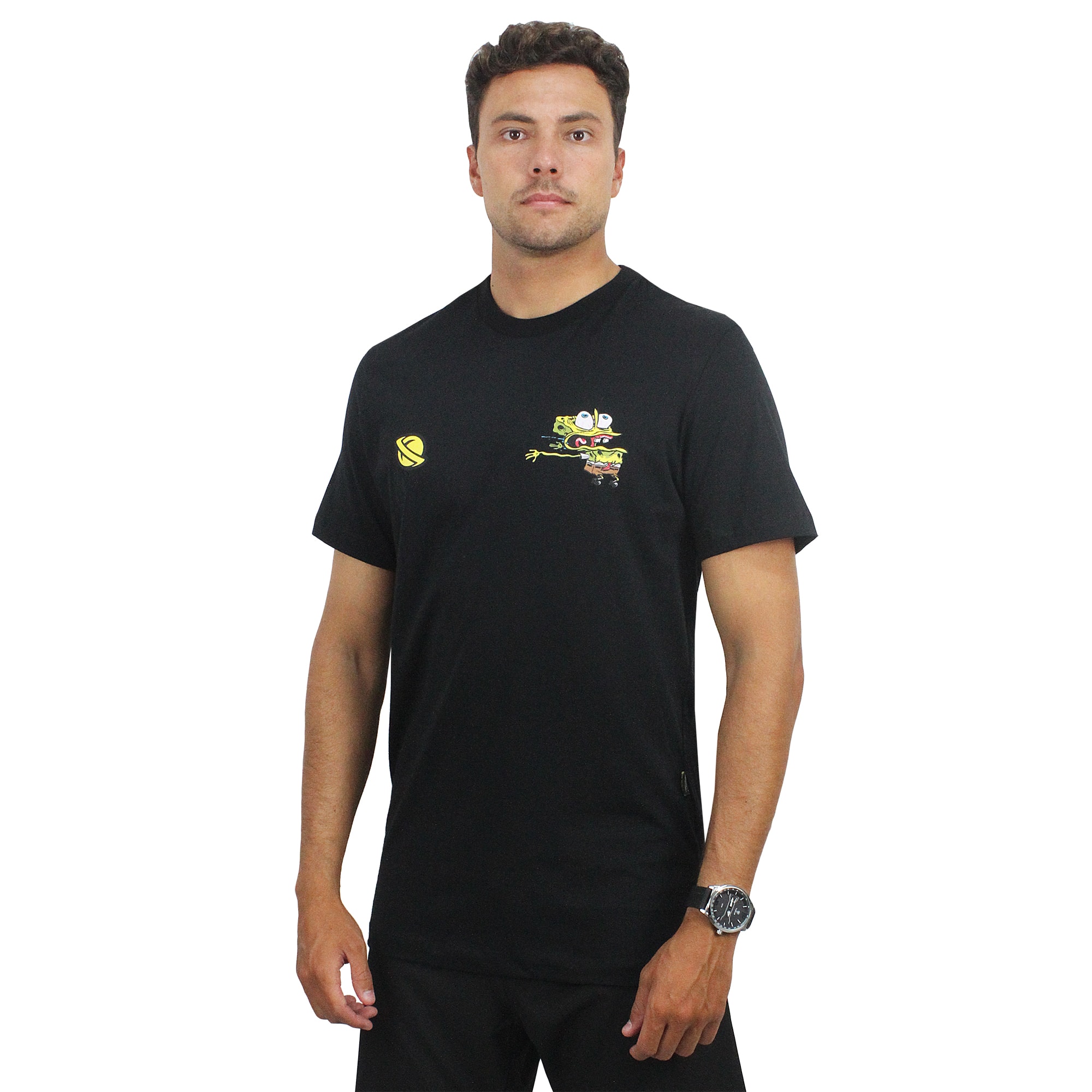 Camiseta Lost x Bob Esponja Crazy Gang Black