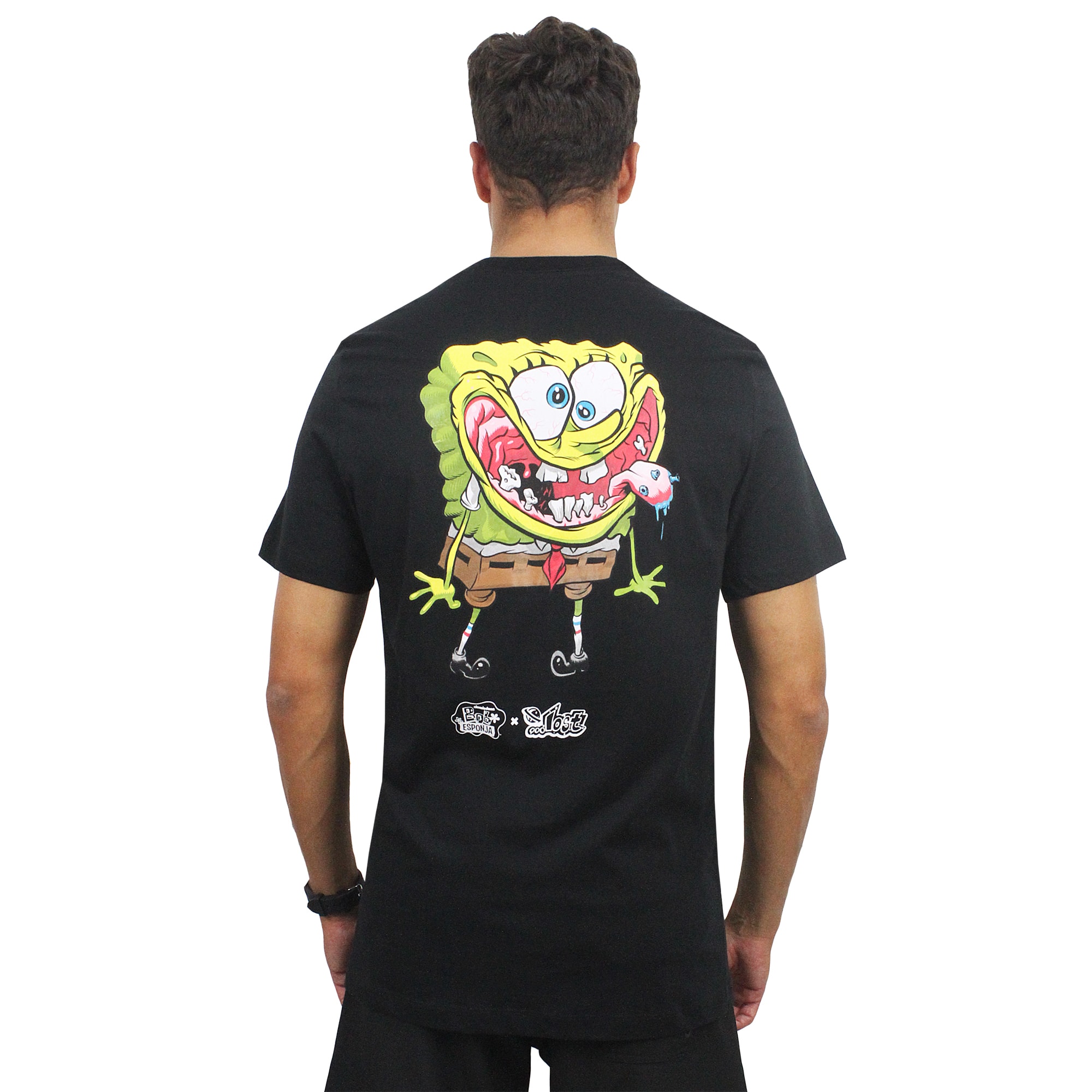 Camiseta Lost x Bob Esponja Crazy Gang Black
