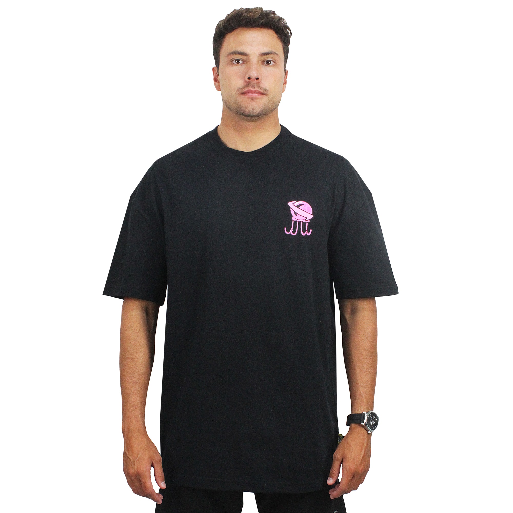 Camiseta Lost x Bob Esponja Octopus Saturn Black