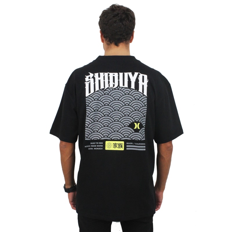 Camiseta Max Fit Hurley x Shibuya Escama Black