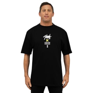 Camiseta Max Fit Hurley x Shibuya Signature Block Party Black