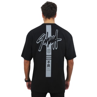 Camiseta Max Fit Hurley x Shibuya Signature Stripe Black