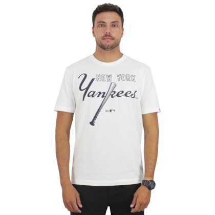 Camiseta New Era Action Sunset MBL New York Yankees Off White