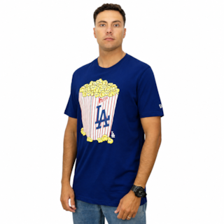 Camiseta New Era Los Angeles Dodgers Popcorn Azul Importada
