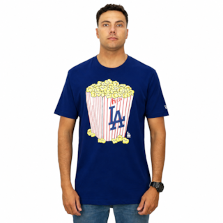 Camiseta New Era Los Angeles Dodgers Popcorn Azul Importada
