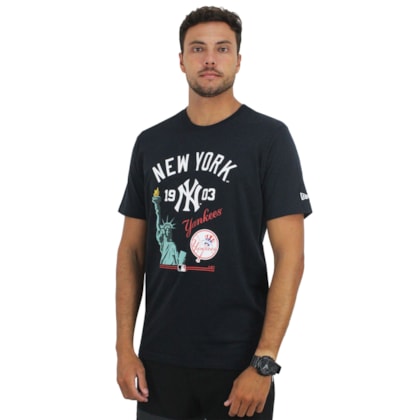 Camiseta New Era MLB Fan New York Yankees Navy