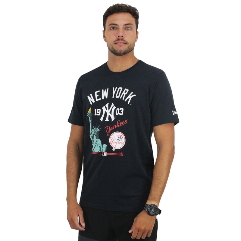 Camiseta New Era MLB Fan New York Yankees Navy