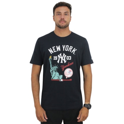 Camiseta New Era MLB Fan New York Yankees Navy