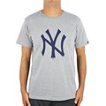 Camiseta New Era MLB New York Yankees Cinza Mescla