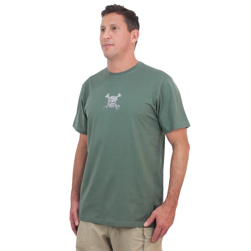 Camiseta Oakley Back To Skull Tee Surplus Green