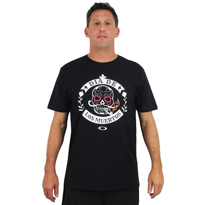 Camiseta Oakley Dia de Los Muertos Skull Blackout