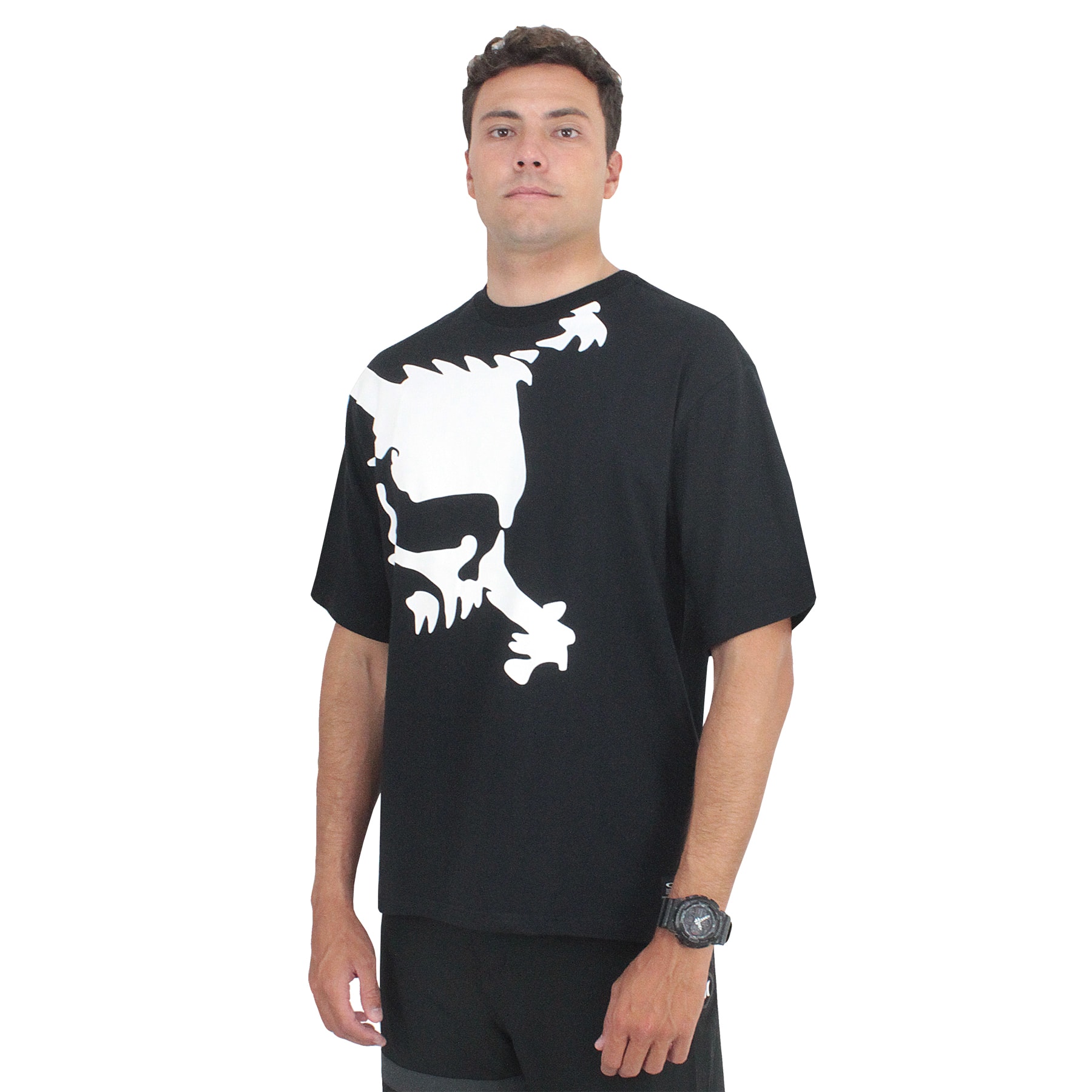 Camiseta Oakley Iconic Skull Tee Black Surf Alive