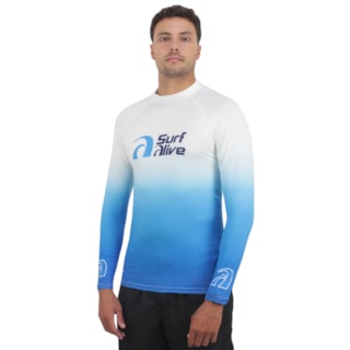 Camiseta para Surf Classic Surf Alive UPF50+ White