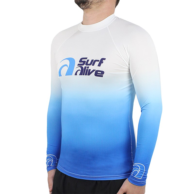 Camiseta para Surf Classic Surf Alive UPF50+ White