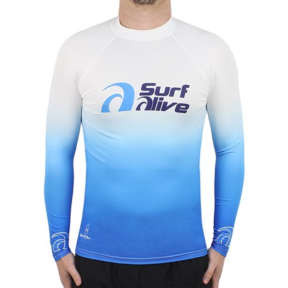 Camiseta para Surf Classic Surf Alive UPF50+ White