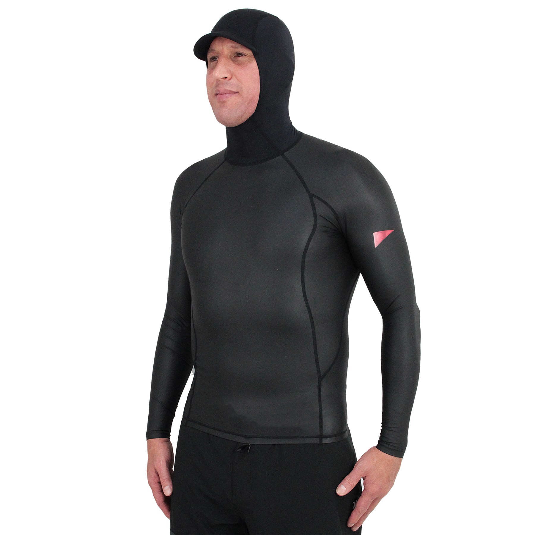 Camiseta para Surf Florence Marine X Windshield com Capuz Black