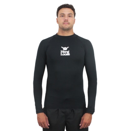 Camiseta para Surf Hang Loose Basic Preta