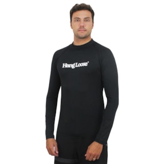 Camiseta para Surf Hang Loose Typo Black