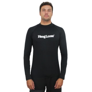 Camiseta para Surf Hang Loose Typo Black