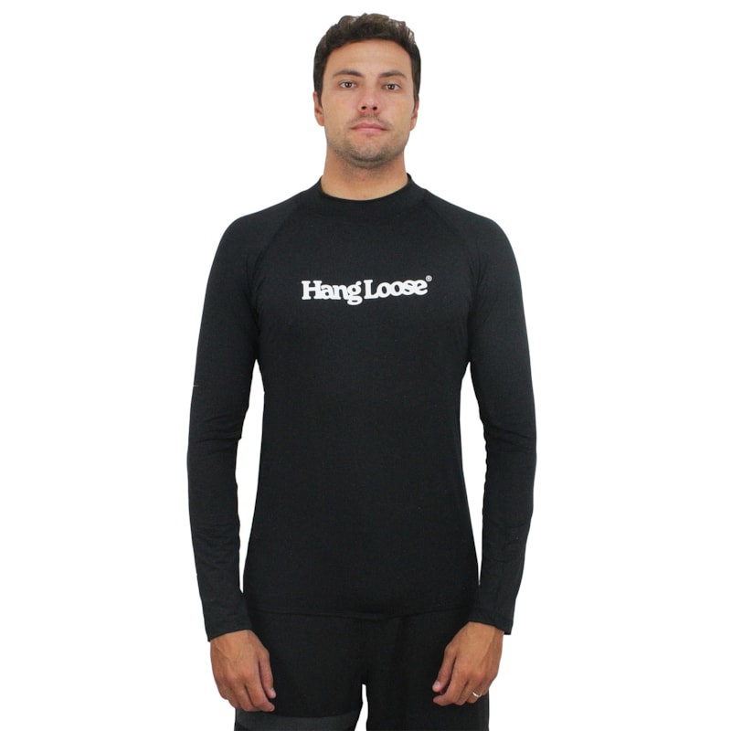 Camiseta para Surf Hang Loose Typo Black