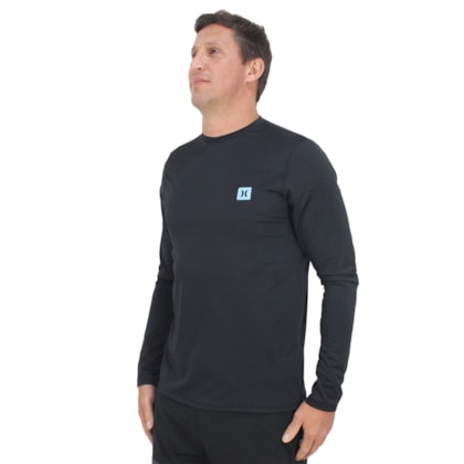 Camiseta para Surf Hurley Mini Icon II Preta