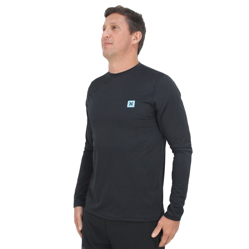 Camiseta para Surf Hurley Mini Icon II Preta