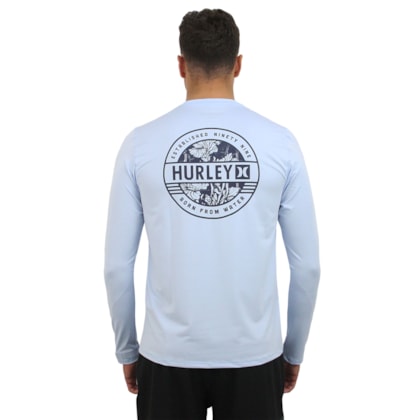 Camiseta para Surf Hurley Stiker Azul Claro