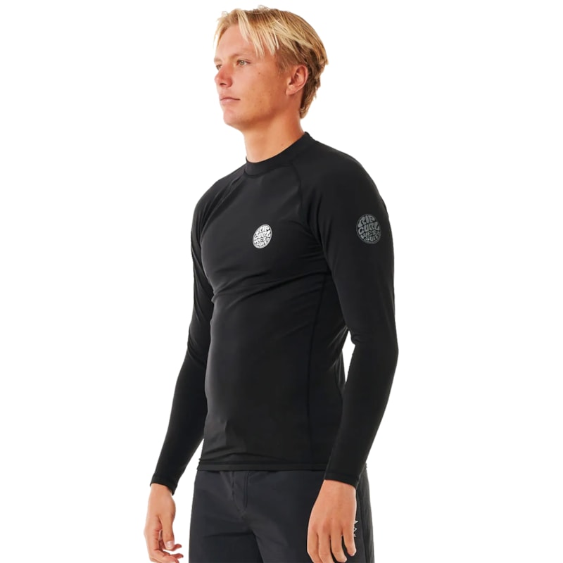 Camiseta para Surf Rip Curl Icons UPF Brushed Black