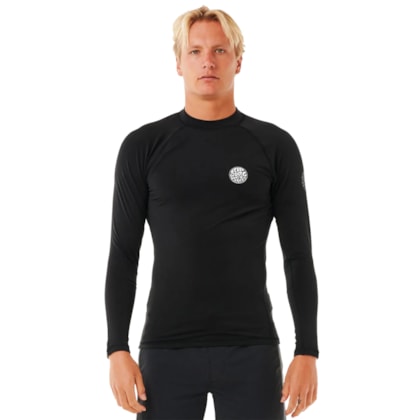 Camiseta para Surf Rip Curl Icons UPF Brushed Black