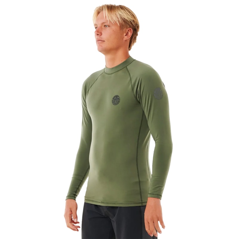 Camiseta para Surf Rip Curl Icons UPF Brushed Dark Olive