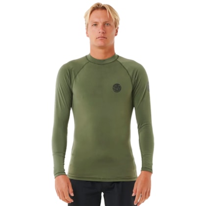 Camiseta para Surf Rip Curl Icons UPF Brushed Dark Olive