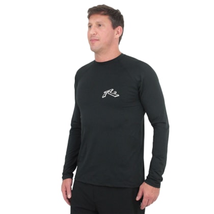 Camiseta para Surf Rusty Long Ride Manga Longa Black