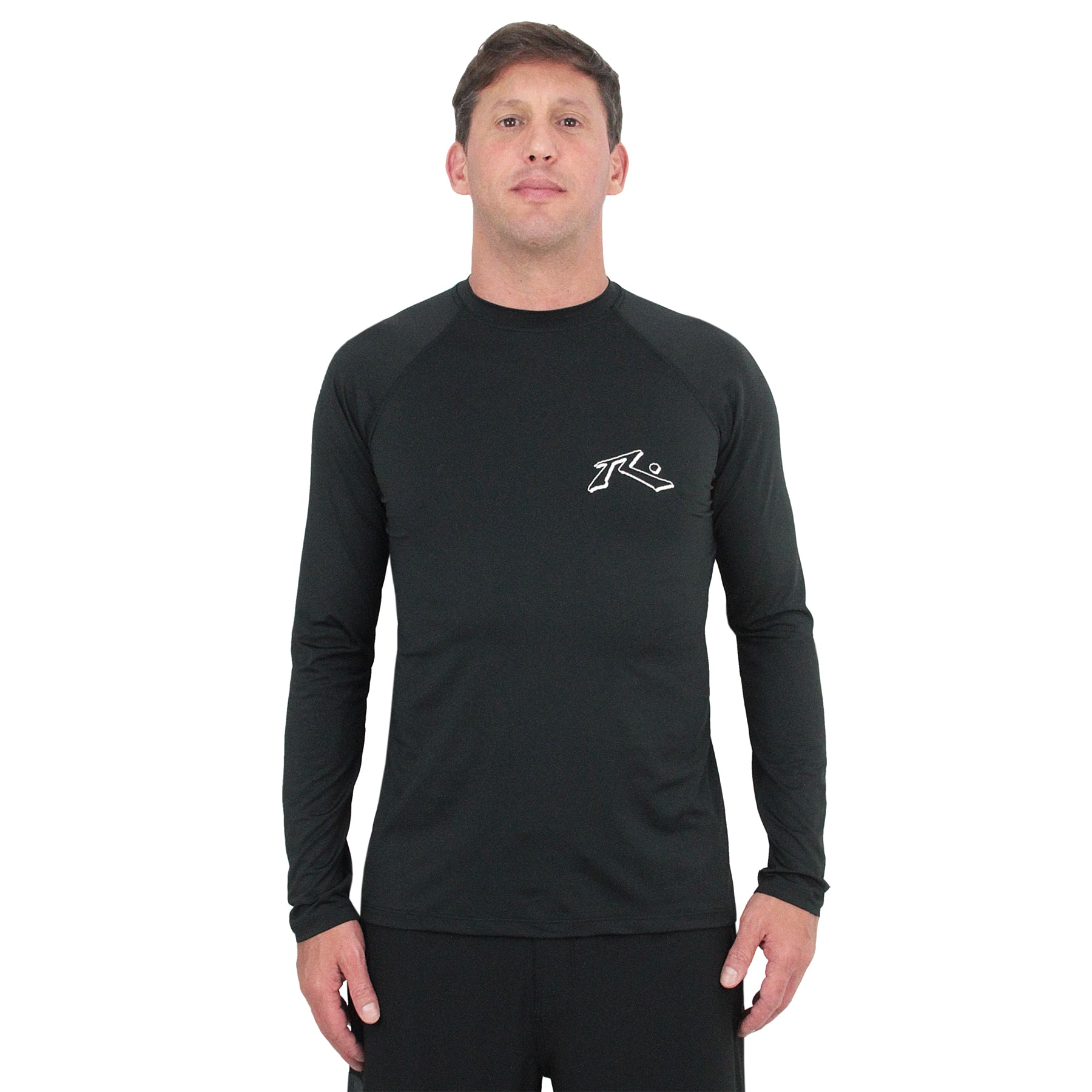 Camiseta RVCA Ruotolo Stack Manga Longa Black