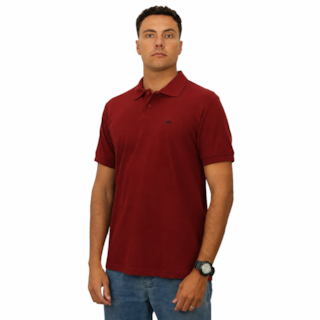 Camiseta Polo Quiksilver Embroidery Piquet Red