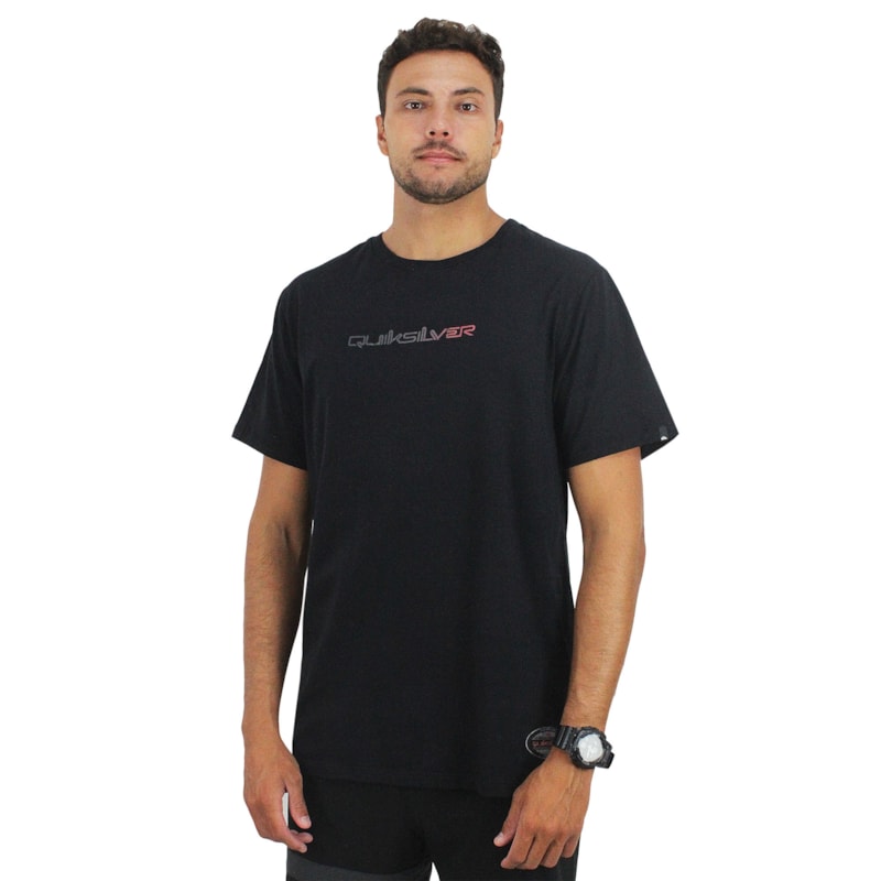 Camiseta Quiksilver Gradient Type New Wave Black