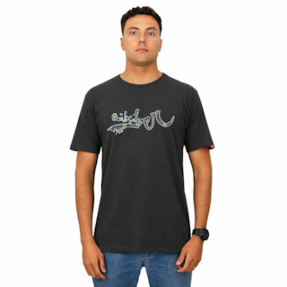 Camiseta Quiksilver Vortex Cinza Escuro