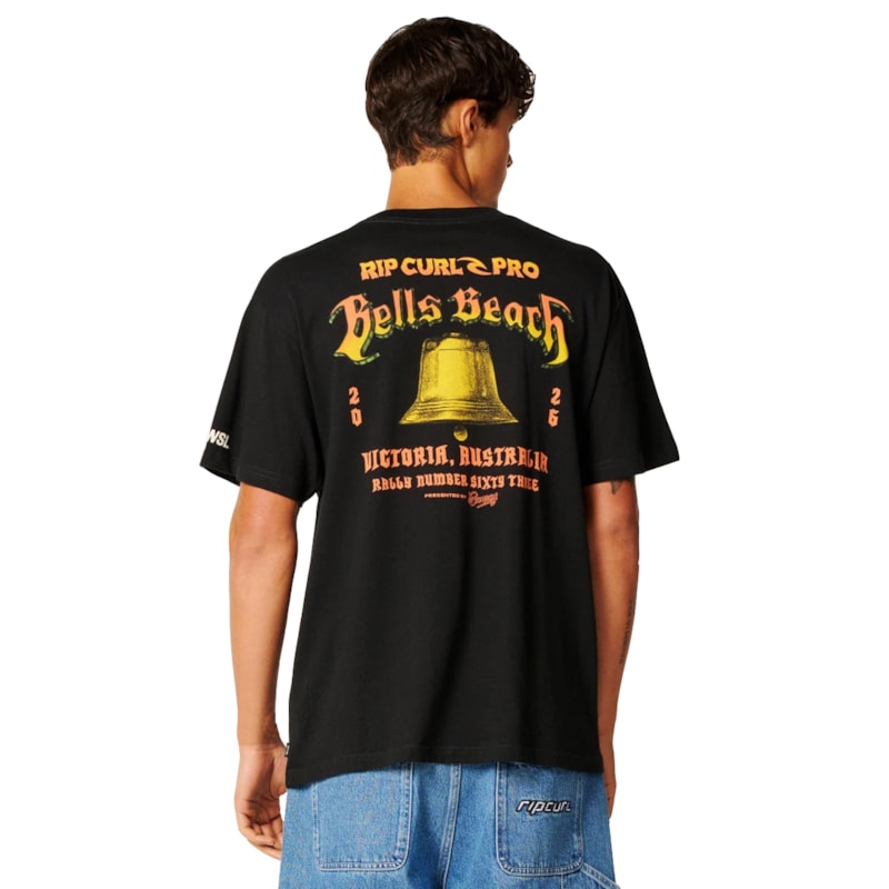 Camiseta Rip Curl Bells Beach Pro Logo Black Importada