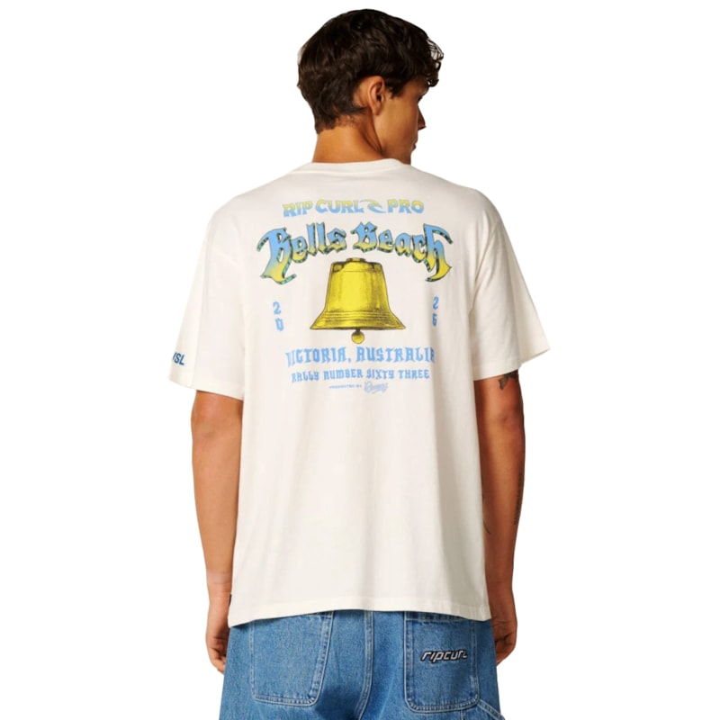 Camiseta Rip Curl Bells Beach Pro Logo Bone Importada