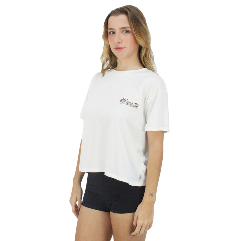 Camiseta Rip Curl Feminina Poster Brasil Bone
