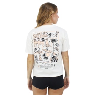 Camiseta Rip Curl Feminina Poster Brasil Bone