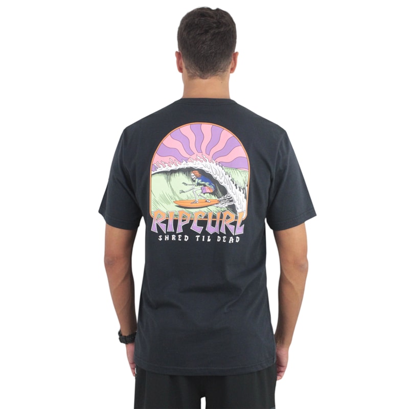Camiseta Rip Curl Shred Till Washed Black