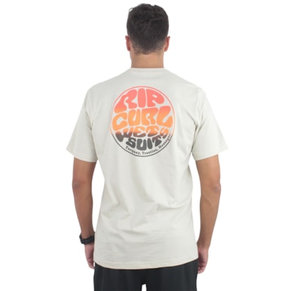 Camiseta Rip Curl Wettie Icon Gradient Vintage White