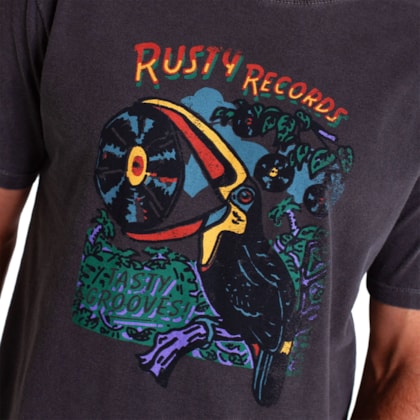 Camiseta Rusty Jungle Records Black