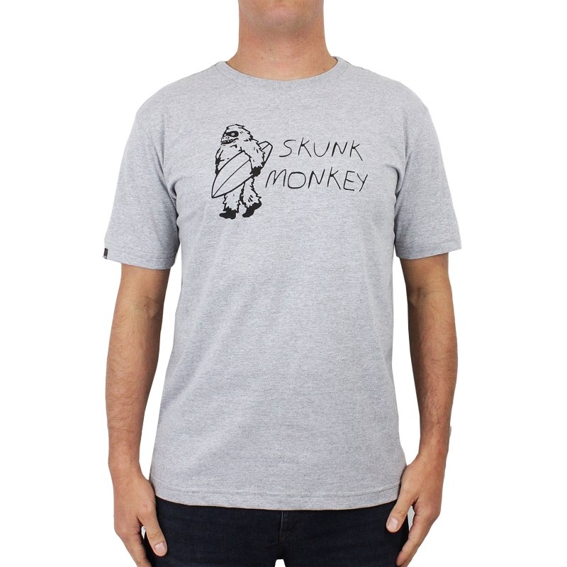 Camiseta Rusty Skunk Monkey Cinza Mescla