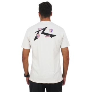 Camiseta Rusty Stickers Bege