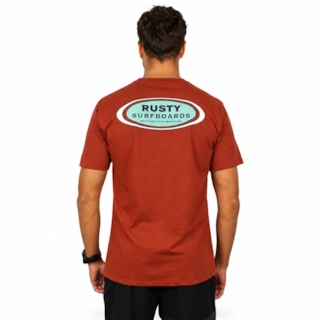 Camiseta Rusty Surfboards Vermelha