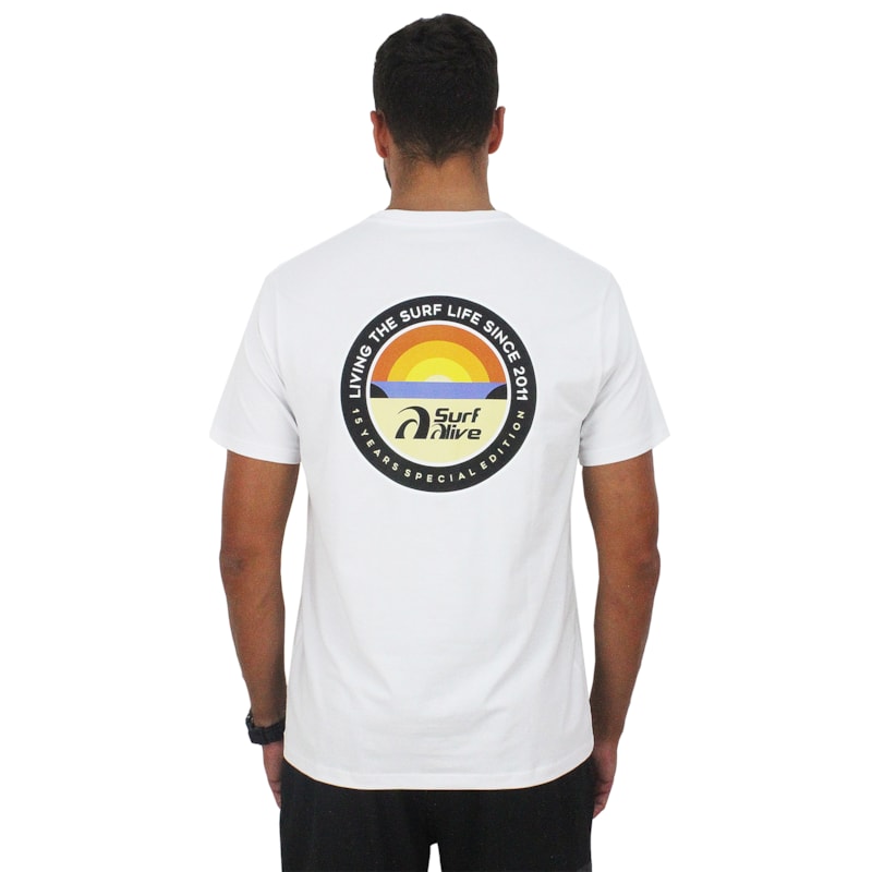 Camiseta Surf Alive 15 Years Special Edition Branca