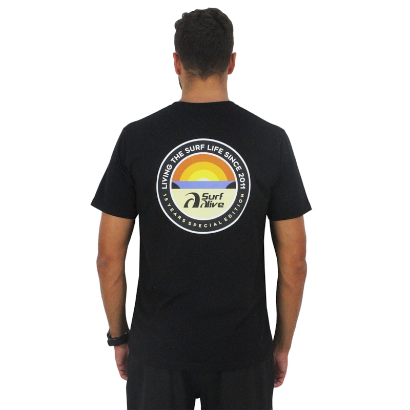 Camiseta Surf Alive 15 Years Special Edition Preta