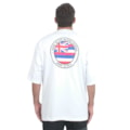 Camiseta Surf Alive Aloha Hawaii Oversized Branca